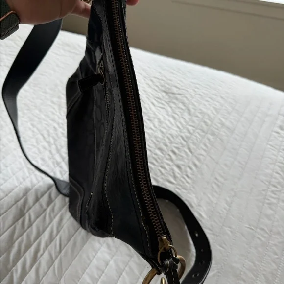 Coach Black Interior Bag with Gold Accents - Picture 3 of 11